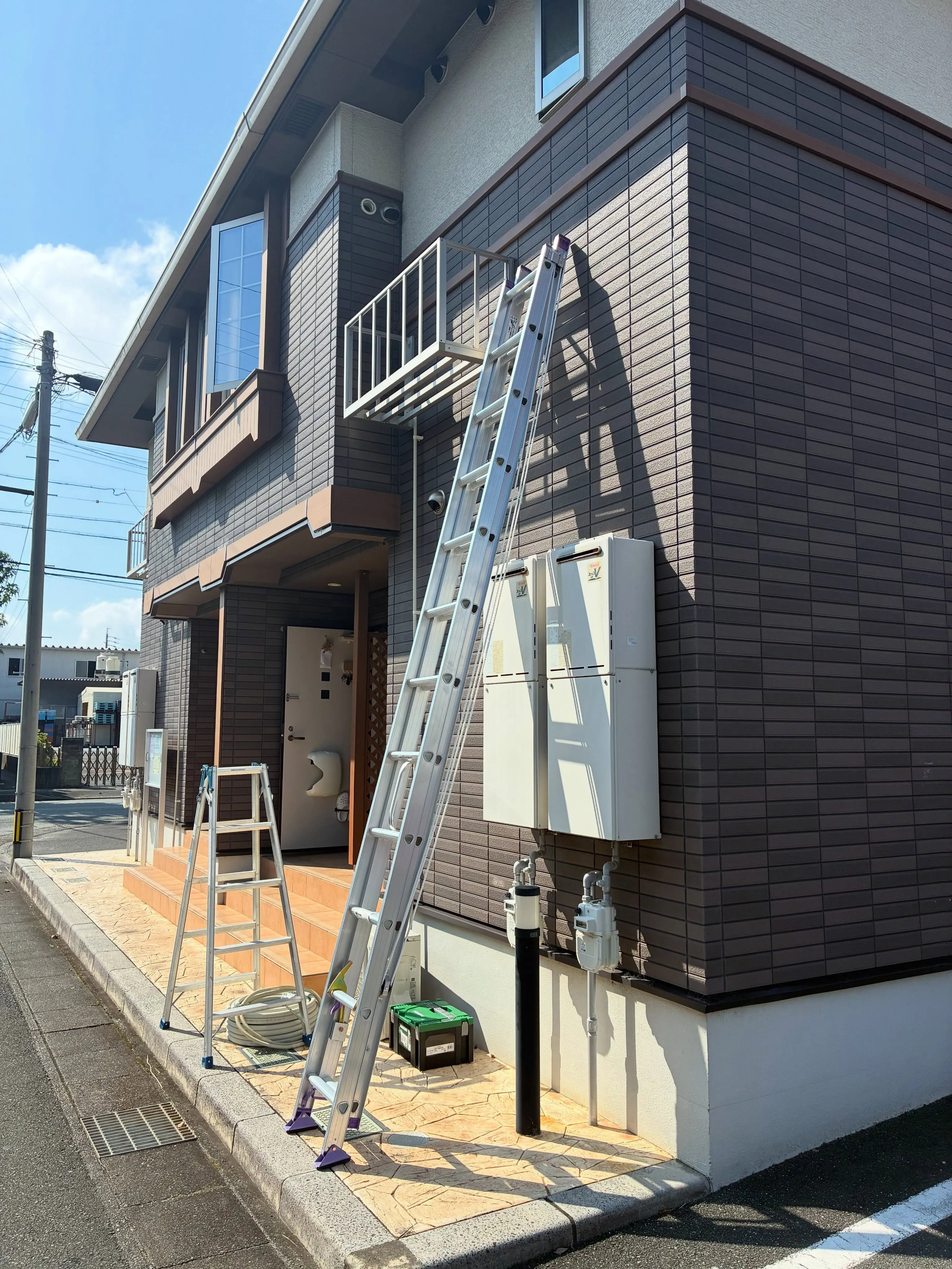室外機高所取り付け