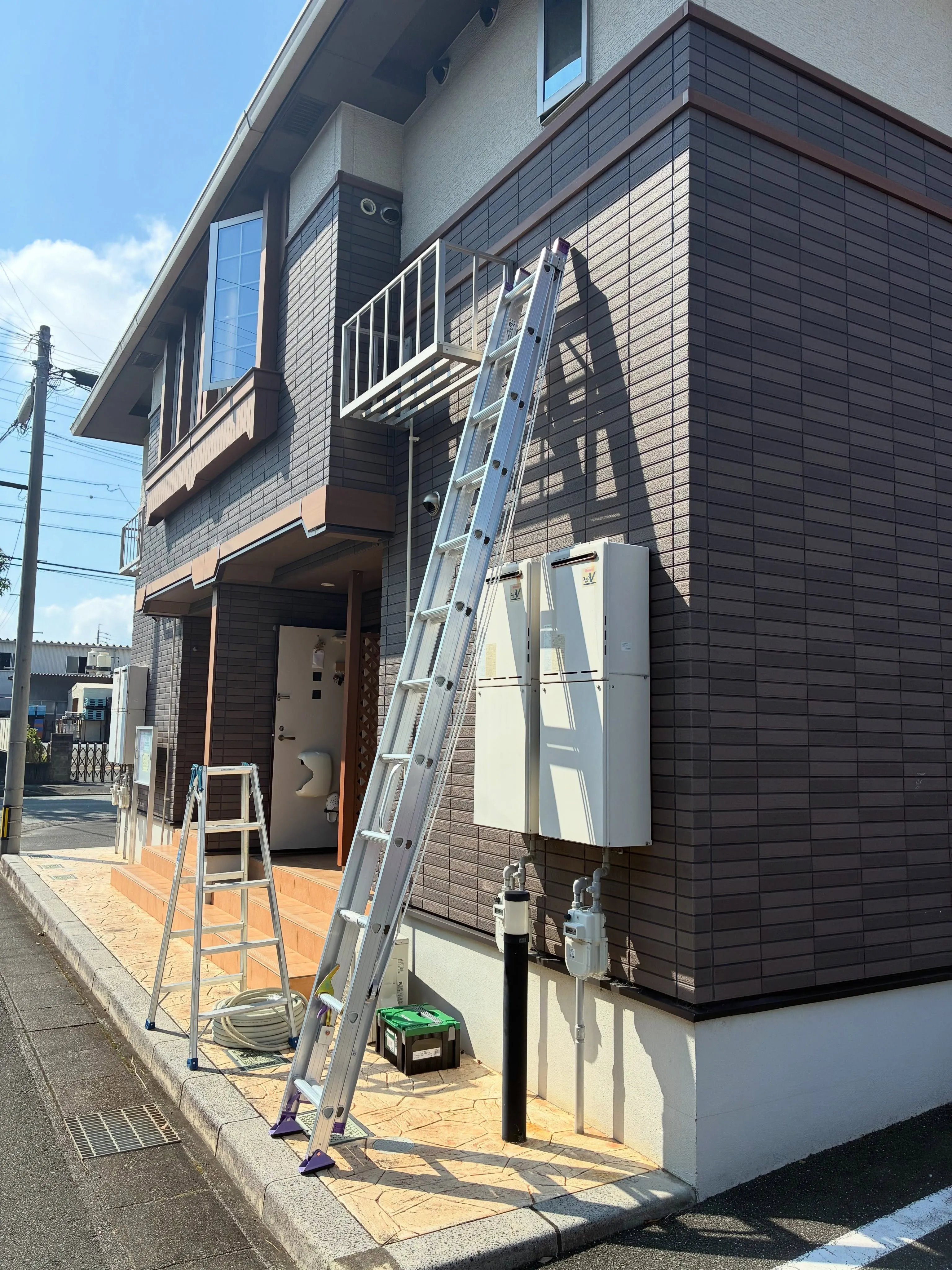 室外機高所取り付け